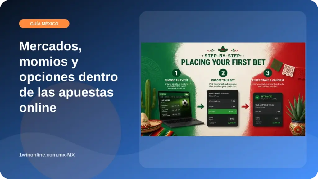 Mercados, momios y opciones dentro de las apuestas online illustration